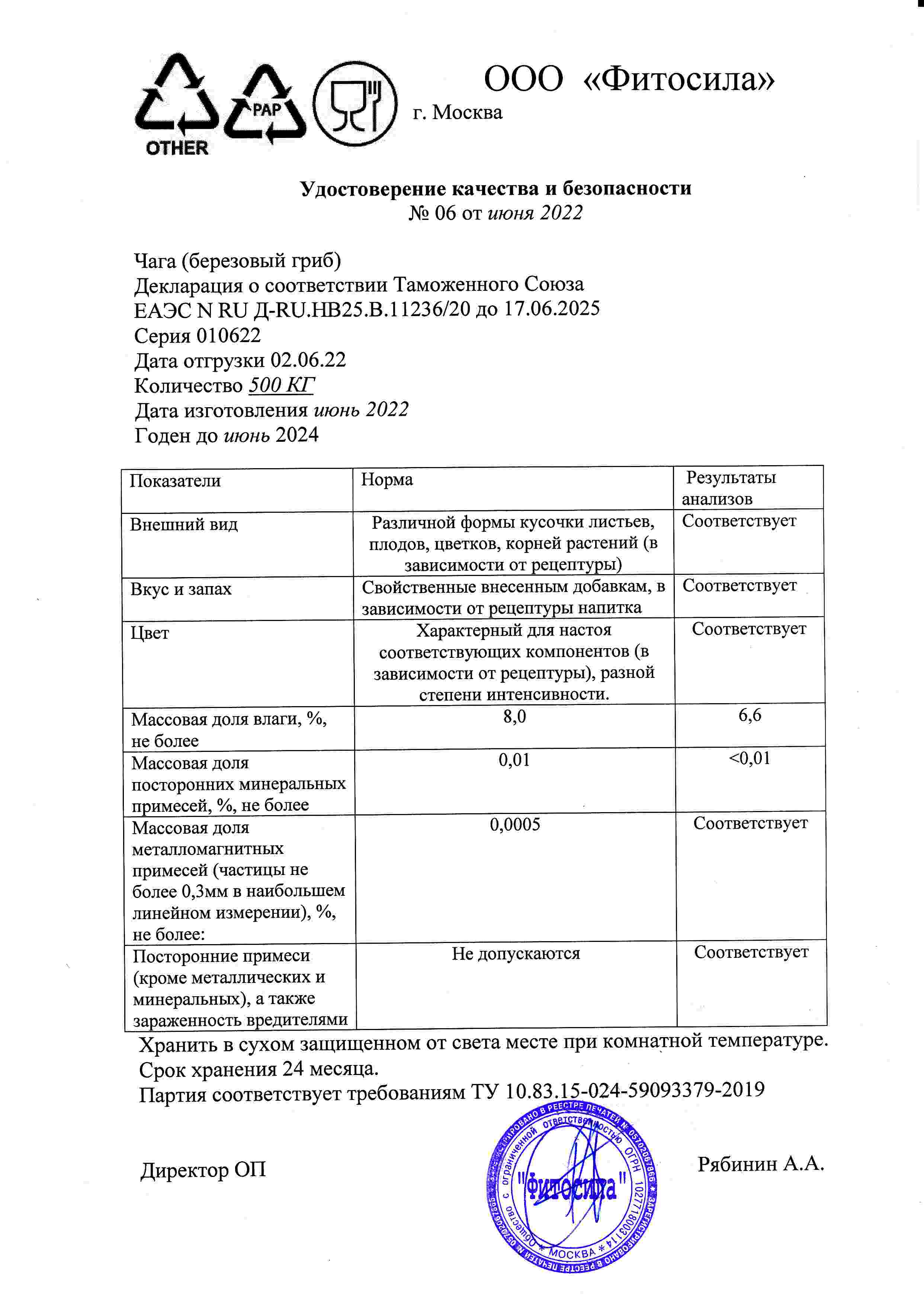 Паспорт №010622